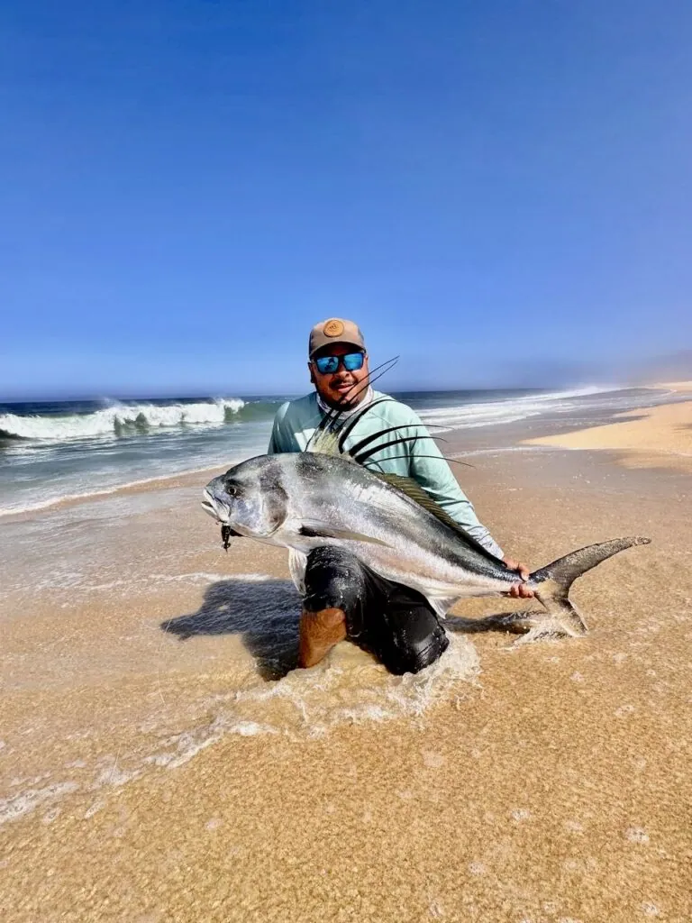 Surf fishing for roosterfish in los cabos